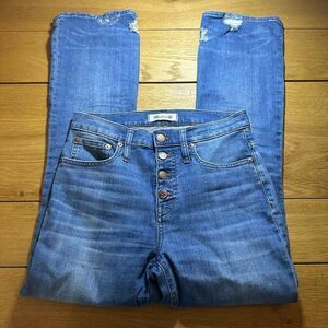 Madewell Cali Demi boot jeans button fly 25t